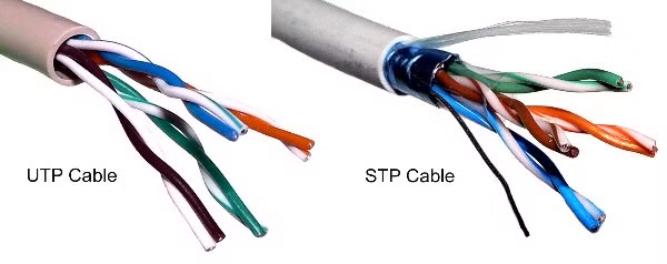 A UTP and an STP Cable