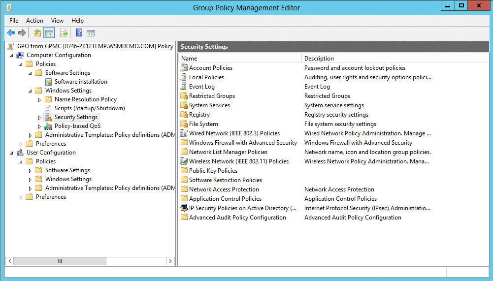 GPO configs